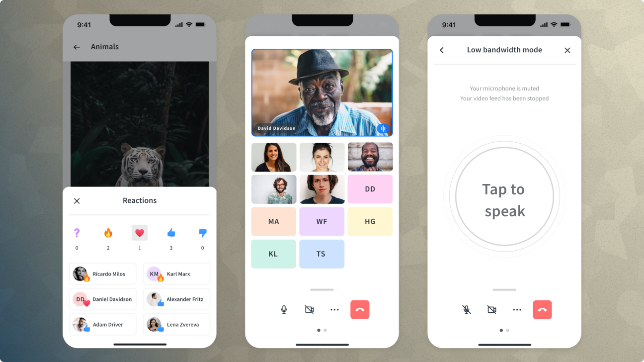 Bluescape mobile app interface