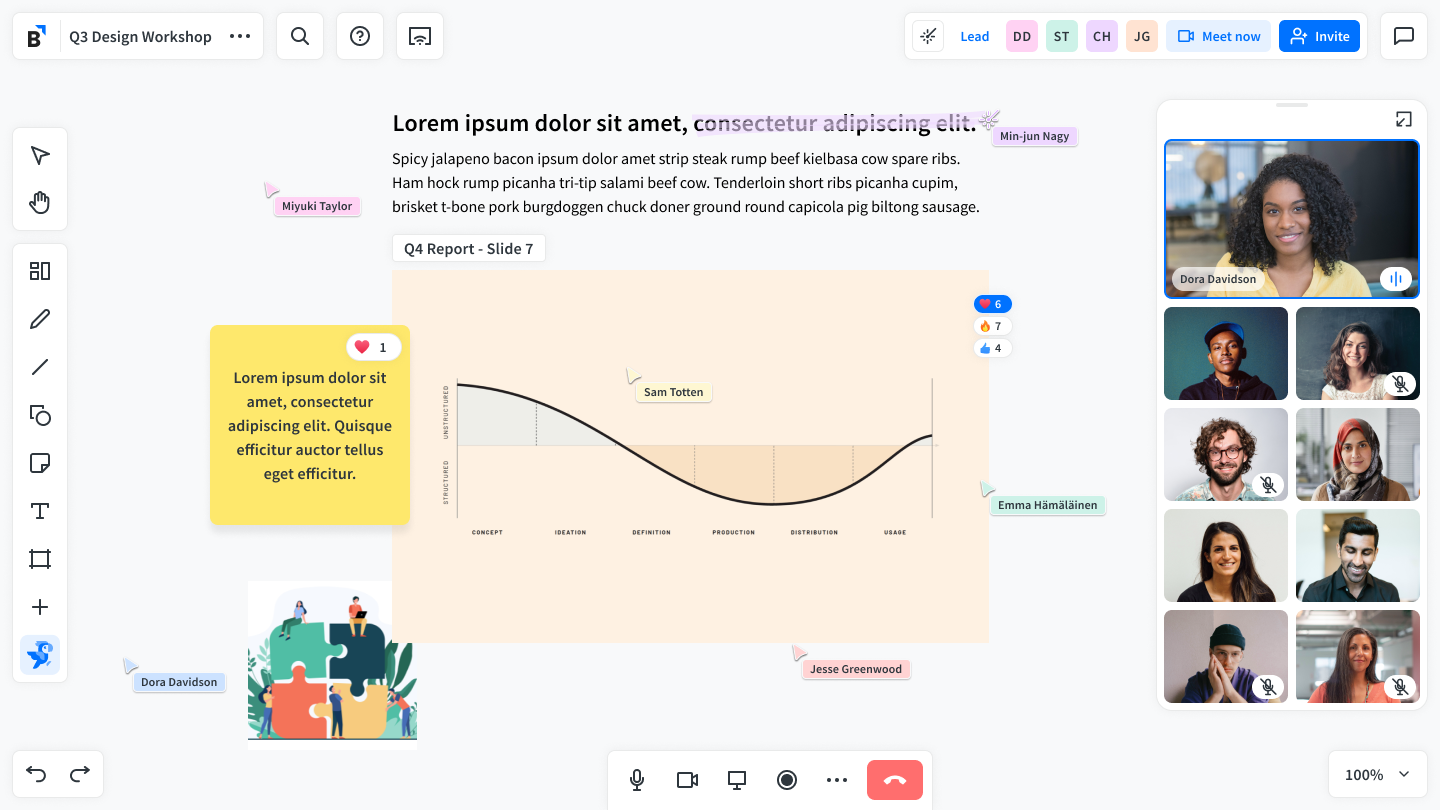 Bluescape platform redesign screenshots