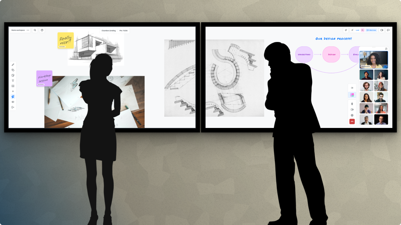 Bluescape multi-monitor array configuration